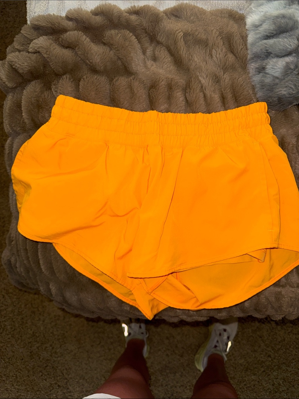 Orange aerie shorts with liner